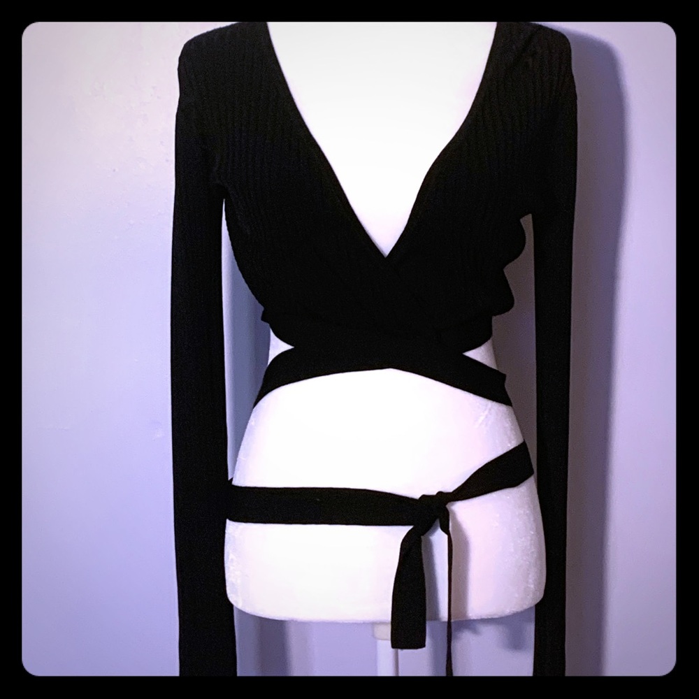 BCBG Max Azria Ribbed Ballet Cardigan M